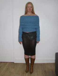 Paloma Wool no 1405 / Carlota -The Mode Nith Sales Store carlota warm soft high neck knitted crop sweater lightblue 1