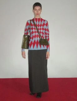 Paloma Wool no 1057 / Comedia -The Mode Nith Sales Store comedia funnel neck top psychedelic intarsia red 04