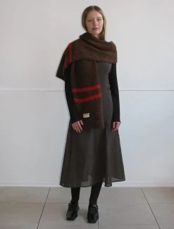 Paloma Wool no 1343 / Dream -The Mode Nith Sales Store dream soft striped intarsia knitted scarf brown 02 54250321 a633 444f ac95 6f184bfd4a55