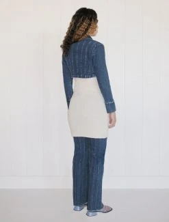 Paloma Wool no 1127 / Guillermo -The Mode Nith Sales Store guillermo crop denim jacket visible seams 01