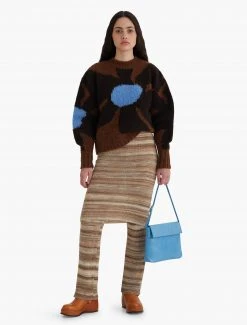 Paloma Wool no 1008 / Hana -The Mode Nith Sales Store hana soft flower intarsia jumper darkbrown 01
