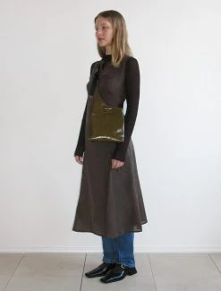 Paloma Wool no 1318 / Harp -The Mode Nith Sales Store harp rectangular leather shoulder bag khaki 01 e59c6391 4132 4b0d b69a 80f6d336a107