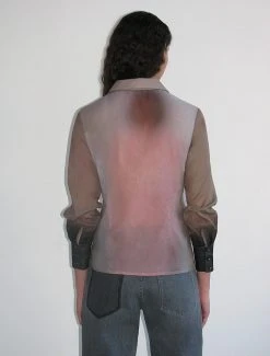 Paloma Wool no 1319 / Hortensia -The Mode Nith Sales Store hortensia loose fit puffy sleeved shirt blur print taupe 05 8ecb0f94 4dd4 471b 962b df1119050184