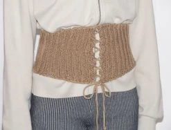 Paloma Wool no 1150 / Levete -The Mode Nith Sales Store levete multipositional knitted piece belt top sand 2