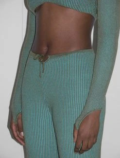 Paloma Wool no 1156 / Lina Bo -The Mode Nith Sales Store linabo ribbed organic cotton pants green 3