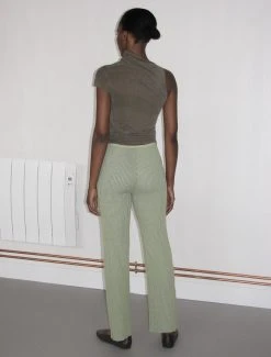 Paloma Wool no 1156 / Lina Bo -The Mode Nith Sales Store linabo ribbed organic cotton pants lightgreen 4