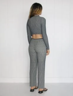 Paloma Wool no 1156 / Lina Bo -The Mode Nith Sales Store linabo ribbed organic cotton pants navy 3