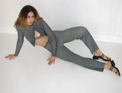 Paloma Wool no 1156 / Lina Bo -The Mode Nith Sales Store linabo ribbed organic cotton pants navy 5