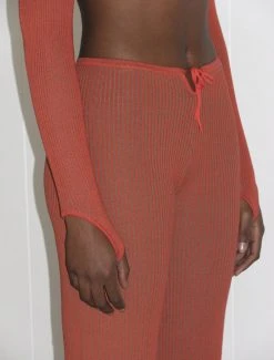 Paloma Wool no 1156 / Lina Bo -The Mode Nith Sales Store linabo ribbed organic cotton pants salmon 1