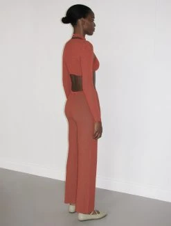 Paloma Wool no 1156 / Lina Bo -The Mode Nith Sales Store linabo ribbed organic cotton pants salmon 3