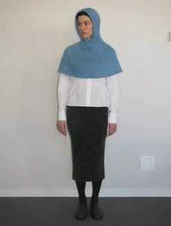 Paloma Wool no 1407 / Marina -The Mode Nith Sales Store marina warm soft knitted hood cape lightblue 01 3abaed38 136f 4ea6 9106 a4550e40c0b9