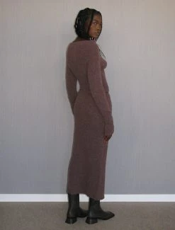 Paloma Wool no 1398 / Martini -The Mode Nith Sales Store martini fitted long tube skirt slightly fuzzy brown 03 bc2fecda fd62 4f5a b08f 5cf44d44a298