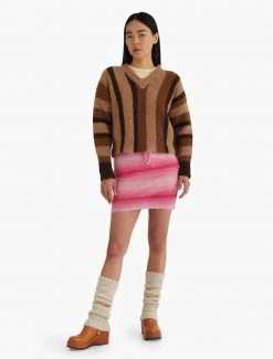 Paloma Wool no 1019 / Miércoles -The Mode Nith Sales Store miercoles undyed natural alpaca wool striped sweater natural 03