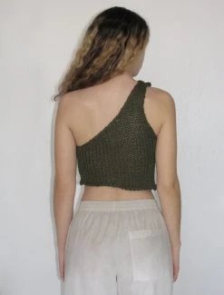 Paloma Wool no 1149 / Moneo -The Mode Nith Sales Store moneo thickly knitted asymmetric shoulder top green 0202