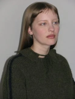 Paloma Wool no 1357 / Petita -The Mode Nith Sales Store petita soft knit border collar tied khaki 01 3b5b20b9 af24 4300 a589 3bfd80fd07c9