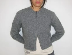 Paloma Wool no 1361 / Salimos -The Mode Nith Sales Store salimos soft knitted zipper cardigan intarsia grey4
