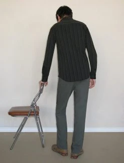 Paloma Wool no 1379 / Sequoia -The Mode Nith Sales Store sequoia slightly fitted shirt ribbed fabric black 03 a49bc7d1 5189 401f 8298 2a20c359d5f1