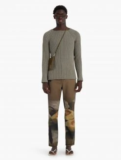 Paloma Wool no 939 / Shiitake -The Mode Nith Sales Store shiitake ribbed sweater irregular bottom detail 01