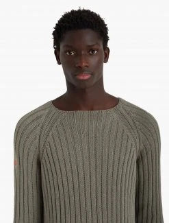 Paloma Wool no 939 / Shiitake -The Mode Nith Sales Store shiitake ribbed sweater irregular bottom detail 03