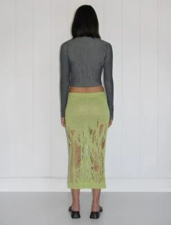 Paloma Wool no 1162 / Silas -The Mode Nith Sales Store silas disheveled knitted midi skirt lime 0285