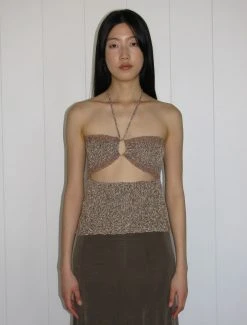 Paloma Wool no 1163 / Sofia -The Mode Nith Sales Store sofia mixed recycled yarn top brown 3