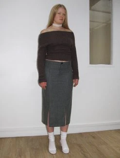 Paloma Wool no 1413 / Turbulence -The Mode Nith Sales Store turbulence fitted midi skirt opening flare grey 1