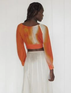 Paloma Wool no 1207 / Ulriche -The Mode Nith Sales Store ulriche puffy sleeved soft crop top 3