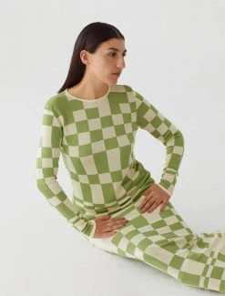 Paloma Wool no 682 / El Valle 11 Paloma Wool no 682 / El Valle -The Mode Nith Sales Store valle knitted irregular check top green 06