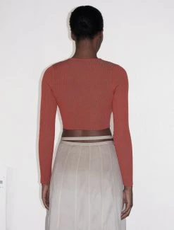 Paloma Wool no 1154 / Zaha -The Mode Nith Sales Store zaha asymmetric knit jacket side buttoning salmon 3