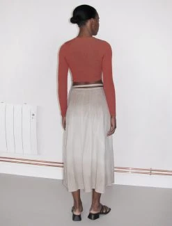 Paloma Wool no 1154 / Zaha -The Mode Nith Sales Store zaha asymmetric knit jacket side buttoning salmon 4