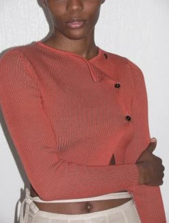 Paloma Wool no 1154 / Zaha -The Mode Nith Sales Store zaha asymmetric knit jacket side buttoning salmon 5